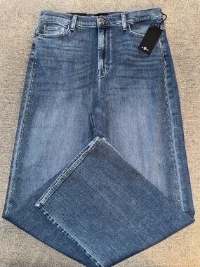 7 For All Mankind Ultra High-Rise Jo Jeans in Medium Blue